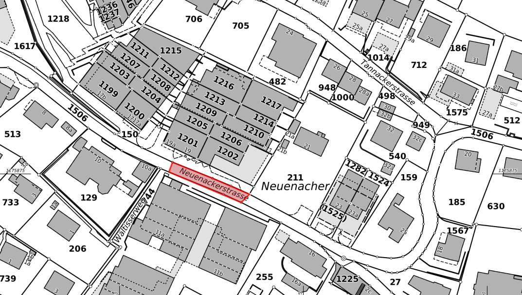 Strassensperrung Neuenackerstrasse